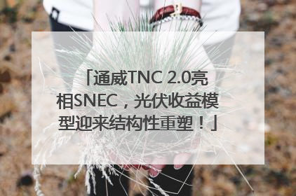 通威TNC 2.0亮相SNEC，光伏收益模型迎来结构性重塑！