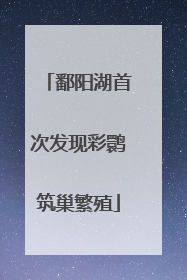 鄱阳湖首次发现彩鹮筑巢繁殖