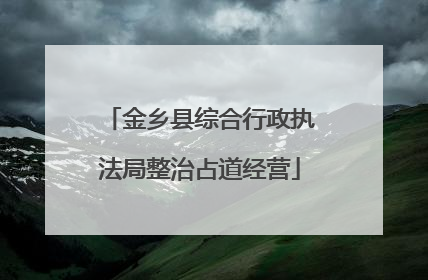 金乡县综合行政执法局整治占道经营