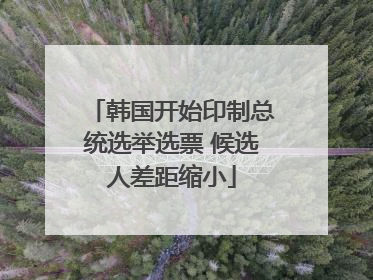 韩国开始印制总统选举选票 候选人差距缩小