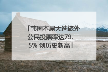 韩国本届大选旅外公民投票率达79.5% 创历史新高