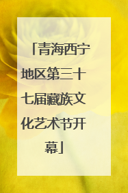 青海西宁地区第三十七届藏族文化艺术节开幕