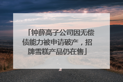 钟薛高子公司因无偿债能力被申请破产，招牌雪糕产品仍在售