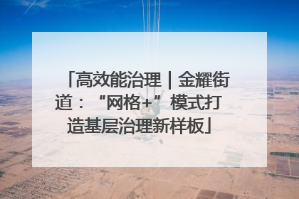 高效能治理｜金耀街道：“网格+”模式打造基层治理新样板