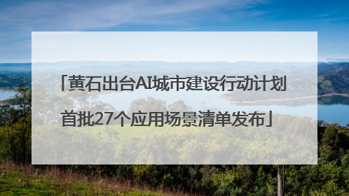黄石出台AI城市建设行动计划 首批27个应用场景清单发布