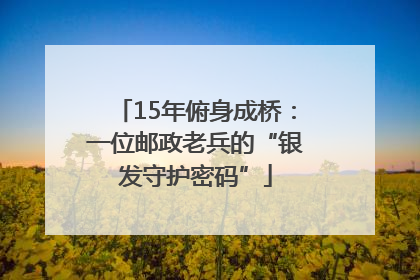 15年俯身成桥：一位邮政老兵的“银发守护密码”