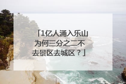 1亿人涌入乐山 为何三分之二不去景区去城区？