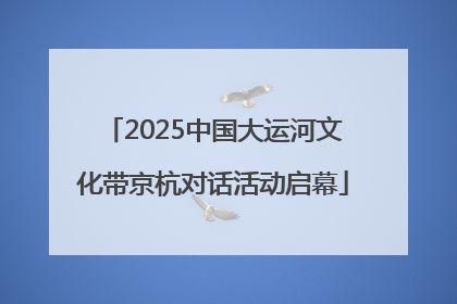 2025中国大运河文化带京杭对话活动启幕