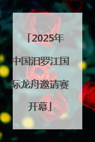 2025年中国汨罗江国际龙舟邀请赛开幕
