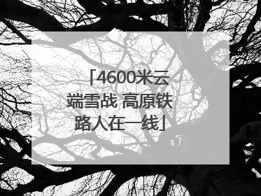 4600米云端雪战 高原铁路人在一线