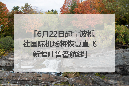 6月22日起宁波栎社国际机场将恢复直飞新疆吐鲁番航线