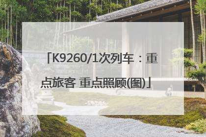 K9260/1次列车：重点旅客 重点照顾(图)